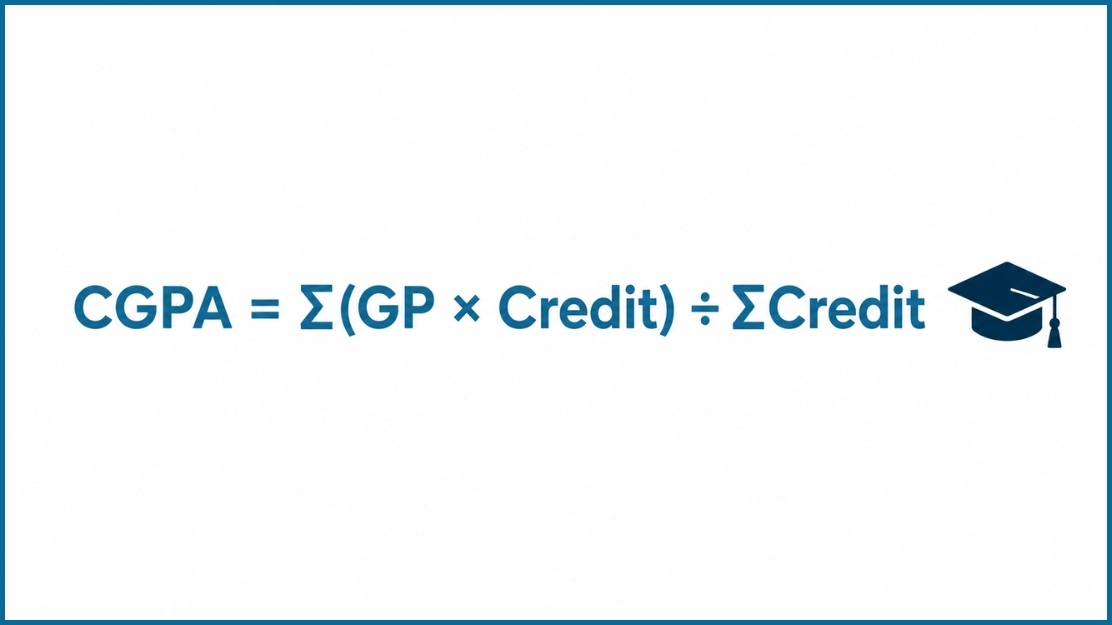 Diagram showing how CGPA is calculated from grade points and credit hours
