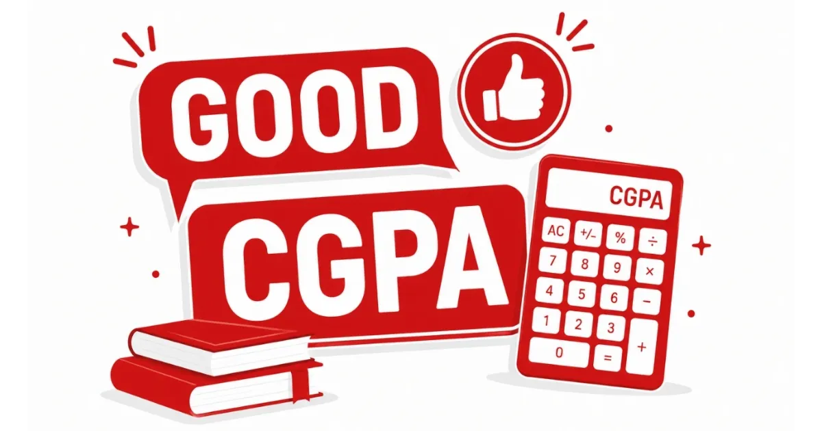 CGPA benchmark table showing good, very good and exceptional ranges on 4.0 and 10.0 scales
