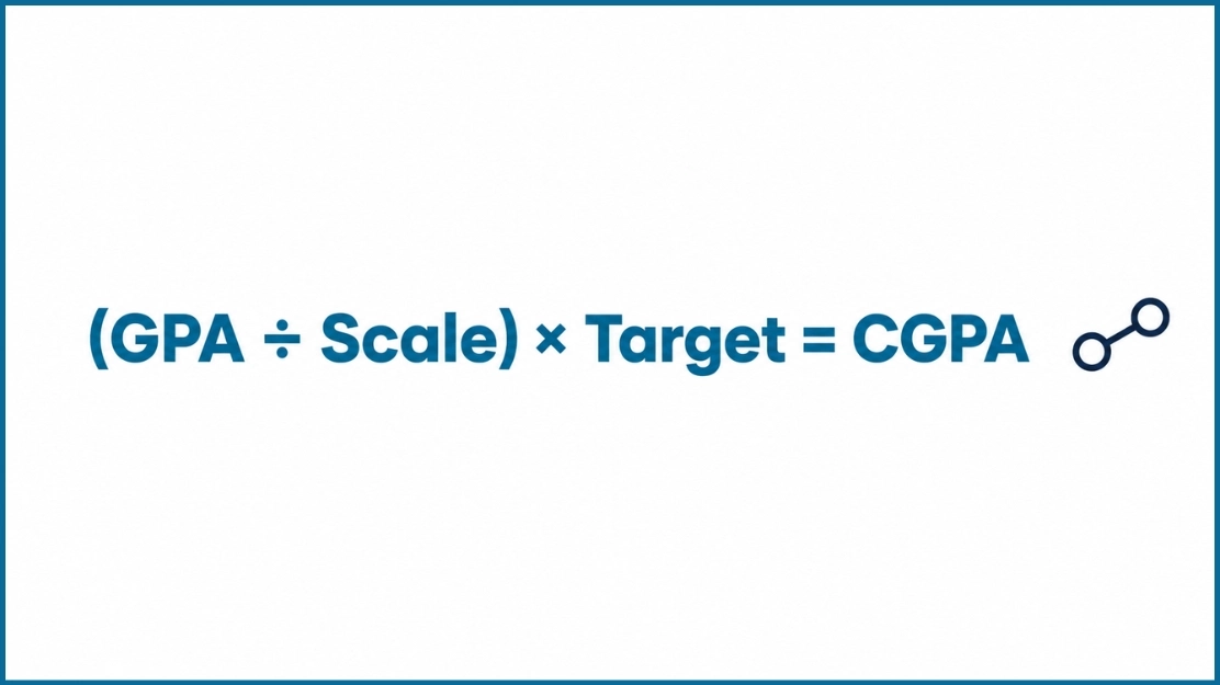 Diagram showing how GPA converts into CGPA across grading scales