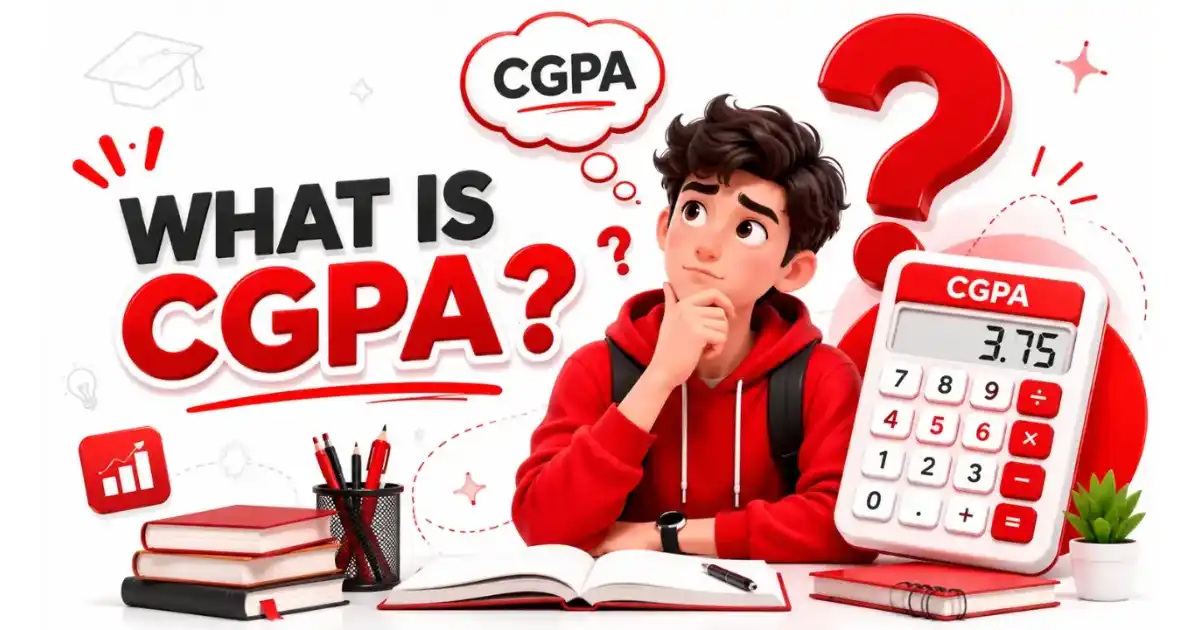 Diagram explaining CGPA meaning with credit-weighted formula across 4.0 and 10.0 grading scales